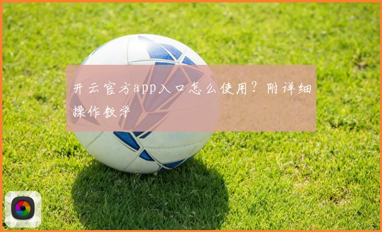 开云官方app入口怎么使用?附详细操作教学